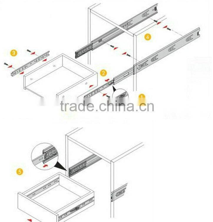 2015 New products metal drawer slide rail buy direct from china factory