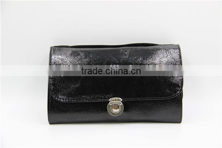 professional 22 pcs brushes for makeup - quality black leather bag