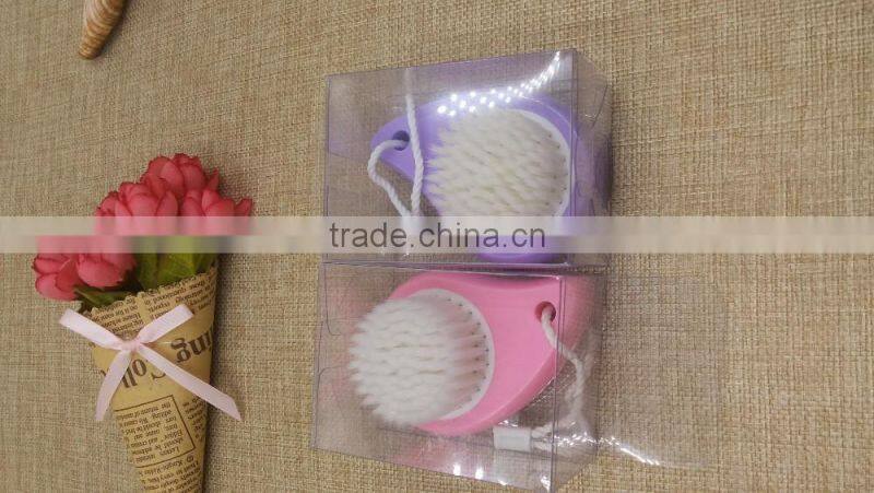 New arrival sik hair plastic face cleansing comma brush