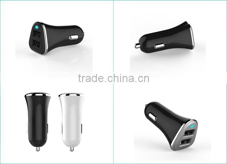 Portable Car Charger Adapter 2 USB Ports for mobile phone