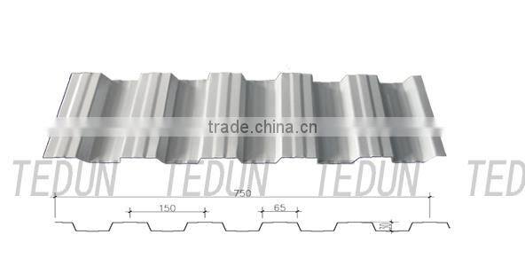 colored aluminium corrugated exterior wall paneling