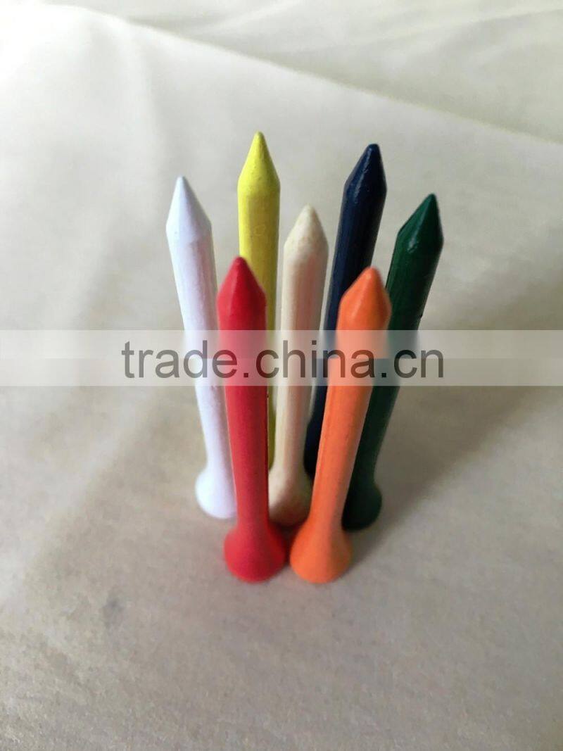 Colorful Wooden Golf Tee Wholesale/Custom Logo Printed Wooden Golf Tee