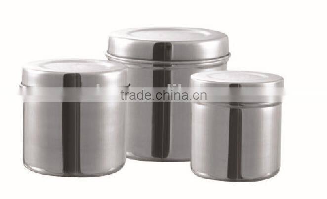 MK03-719 Hospital Surgical Medical Stainless Steel Medical Hollow Ware Instruments Sterilization Tray Ointment Jar