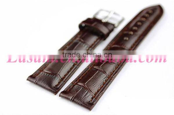 Wholesale quality Genuine leather watch strap,waterproof leather strap watch with buckle