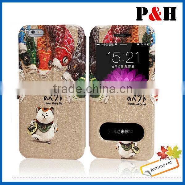 2015 leather cheap mobile phone case for iphone 6