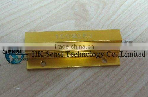 Gold Stainless Aluminum Power Resistor 100W2RJ