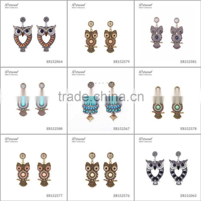 Wholesale Jewelry Promotional Gifts Ethnic Bohemian Native Beaded Dangle Earrings Fancy Bead Drop Earrings