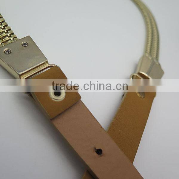 Fashionable high quality leather chain belt for women