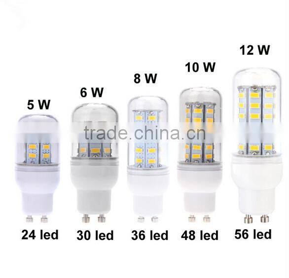 360 Degree Gu10 Led Bulb 12W 10W 8W 6W 5W White Warm White Led Corn Bulb Lamp