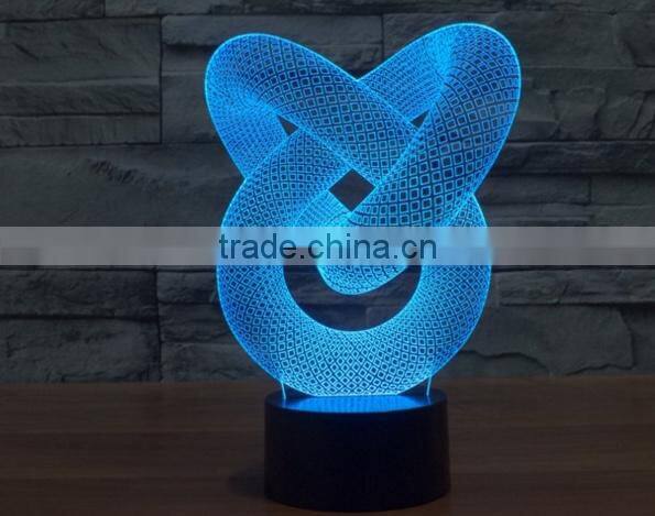 235-Decor Led Light 3d Chain Link Optical Visualization Light Sculpture Curve 3d Viewing Power Save Led Light