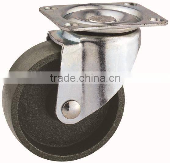 14 Double Ball Raceway Structure Top Plate Swivel Cast Iron Caster