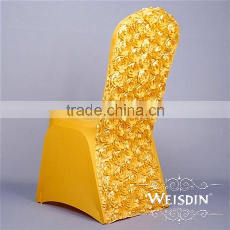 2015 Guagnzhou Manufacture flower pattern beautiful spandex chair cover for wedding