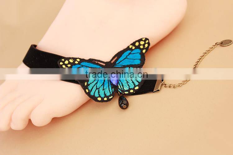 good quality gothic fancy butterfly anklet