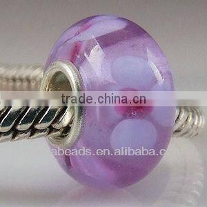2013 fashion trend 925 silver core lampwork glass Jewelry beads wholesale