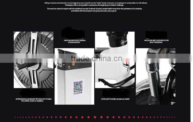 The new 48V lithium battery riding mini folding drive power battery electric bicycle