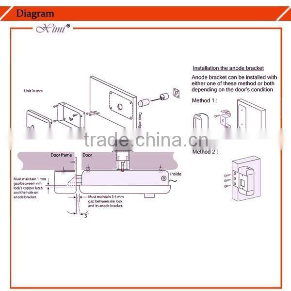 180kg electronic magnetic lock 350lbs EM lock XM-M180