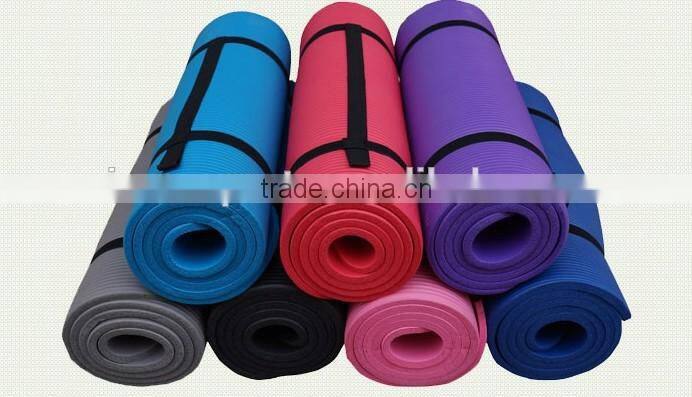 10mm NBR Rubber Yoga Mat, Pilates Gym Mat, Fitness Exercise Mat