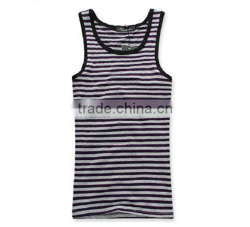 Mens striped fitting sports tank tops sports vest