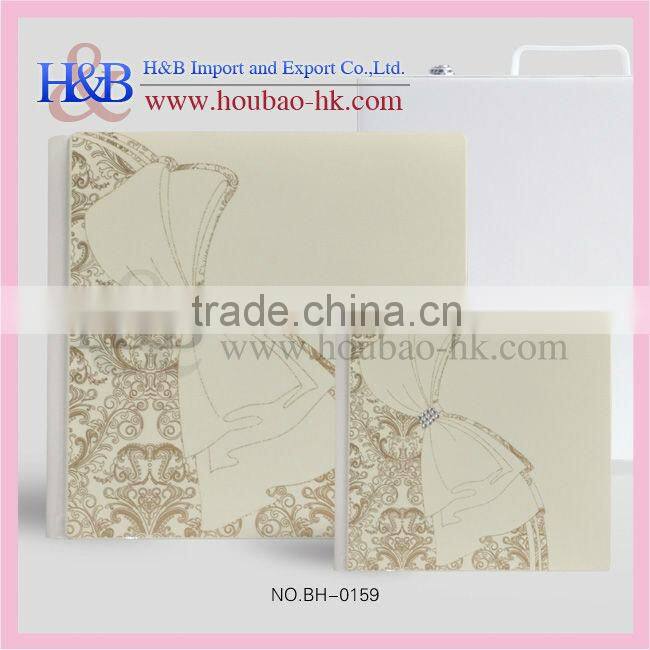 Wholesales 12*12 brown color wedding photography albums