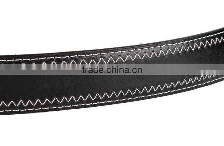 Wholsale Black Color Sewing Mans Belt PU Material Belt