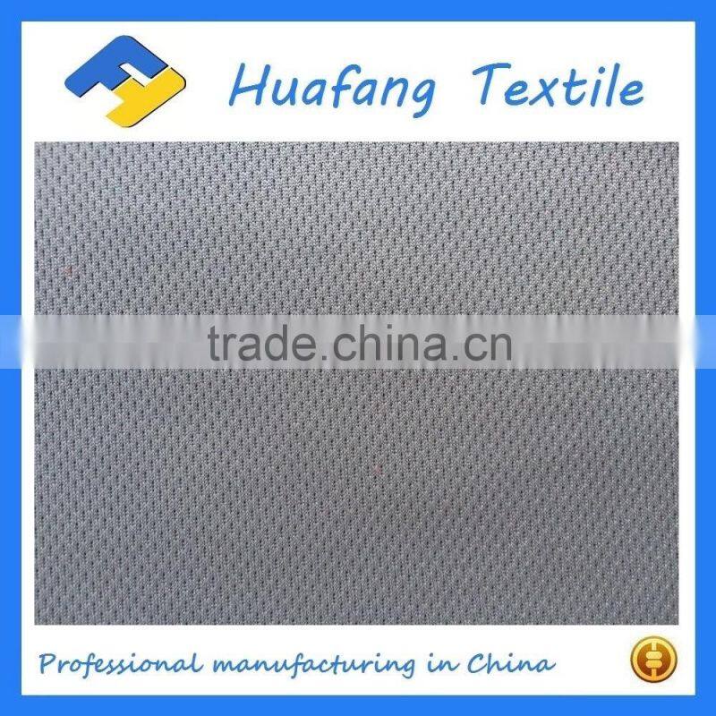 high quality weft knitted bird eyes mesh fabric for T-shirt