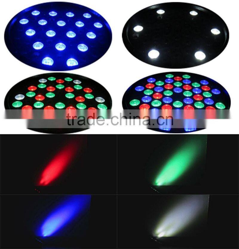 2016 new design 54x3w rgbw led mini flat par can light