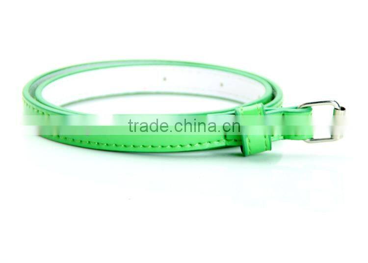Fashion Skinny Patent Faux Leather Belt for Ladies