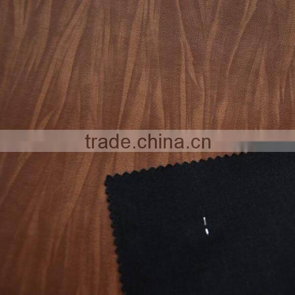 PU leather clothing with nap emboss