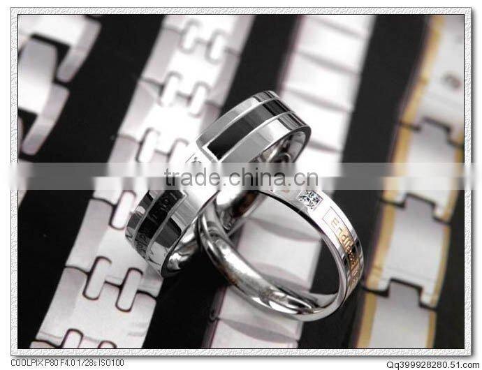 KSTONE 2015 316l stainless steel couple diamond engagement ring, wedding ring couple ring