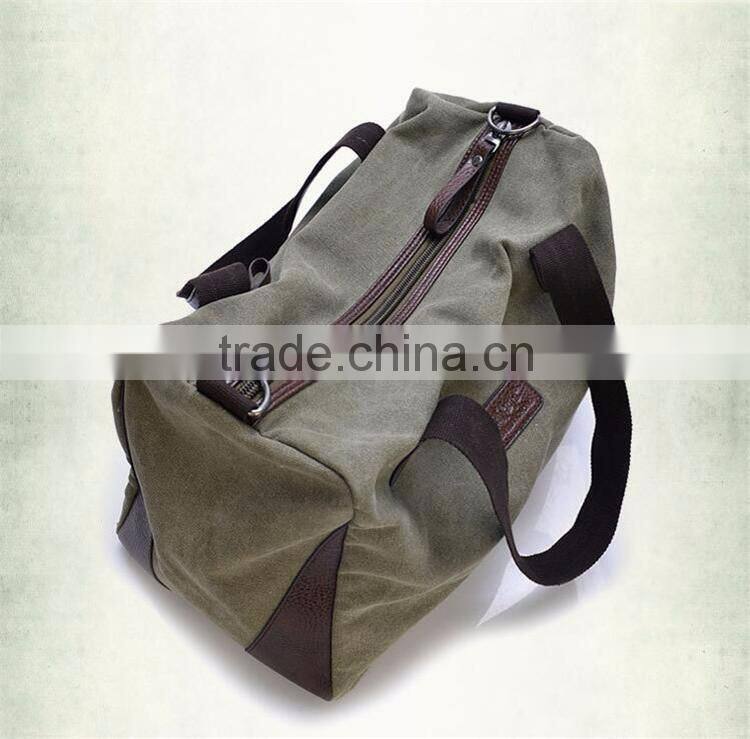 china Supplier Simple Men Daily Use Travel Bag Washed canvas male handbags