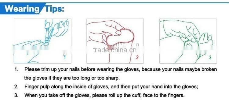 High blue colored disposable nitrile gloves factory/home use