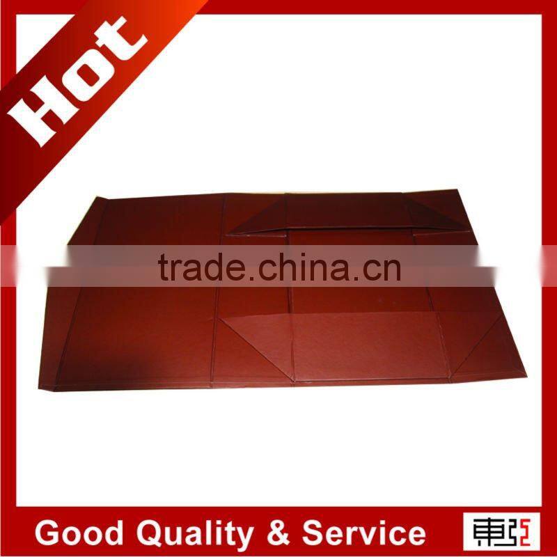 Brown Foldable Gift Paper Boxes with Magnetic Lid