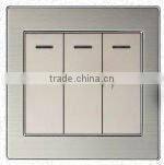 reset wall switch and socket , aluminium and stainless steel and PC panel