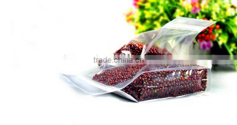 Clear stand up side gusset bottom bag