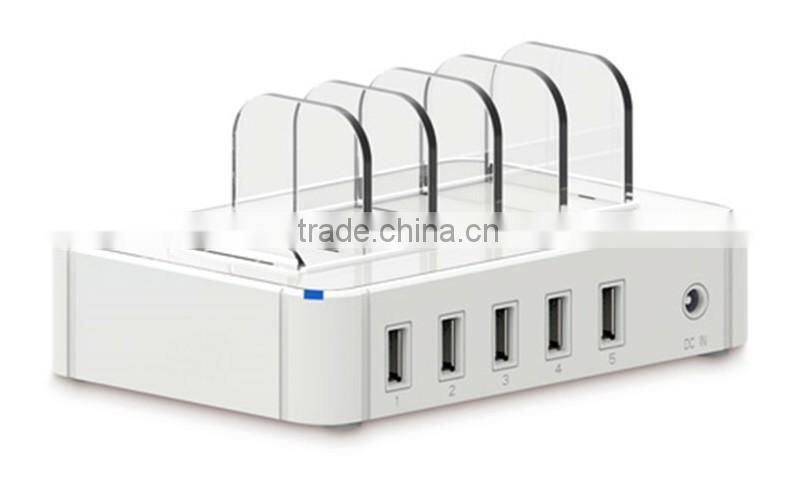 5 Port UBS Charger Built In Smart IC For Each Port USB Charger Station