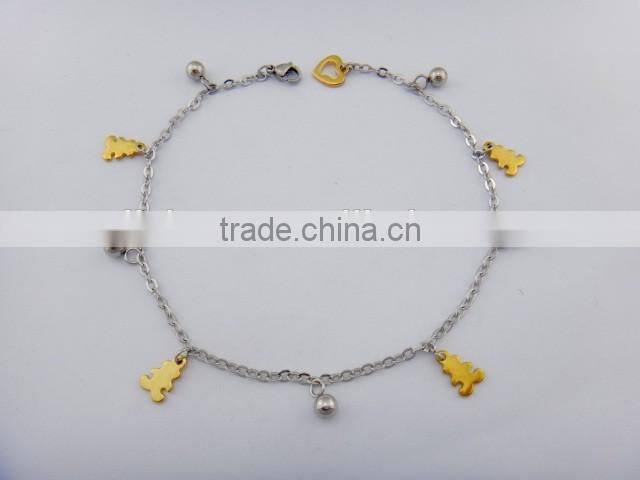 Olivia Jewelry Wholesale Stainless Steel Charm Anklets for Girls