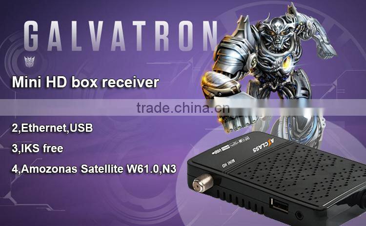 Azclass Mini HD fta satellite receiver decodificador to south america smart tv box free IKS