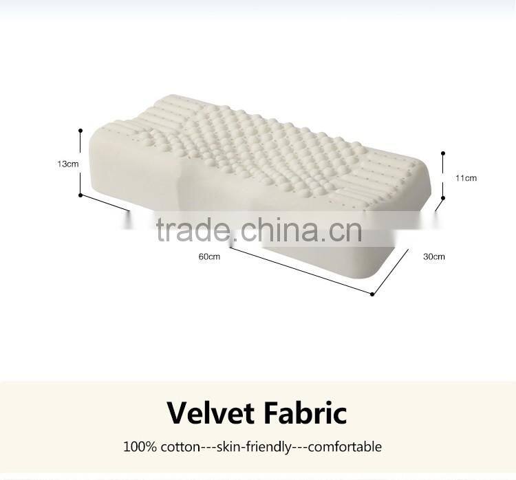 XD-KM006 relaxing neck protection massage pillow/health latex pillow cover 50D 60*30*11/13