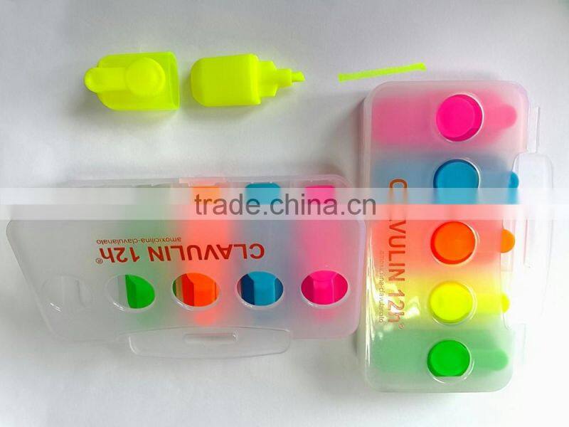 Mini highlighter with plastic box