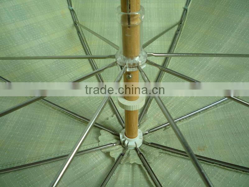 Wooden umbrella with different color
