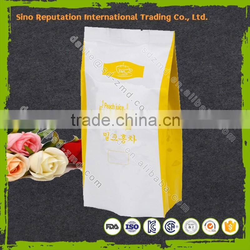 Customized milk tea aluminum foil stand up packaging bag in best quality