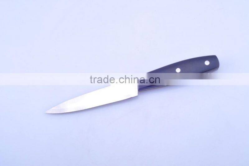 7PCS PP handle kitchen knives with pine wood block