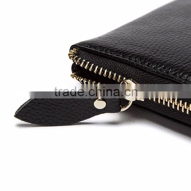 Boshiho new design Lichee Genuine Leather men's wallet long wallet clutch