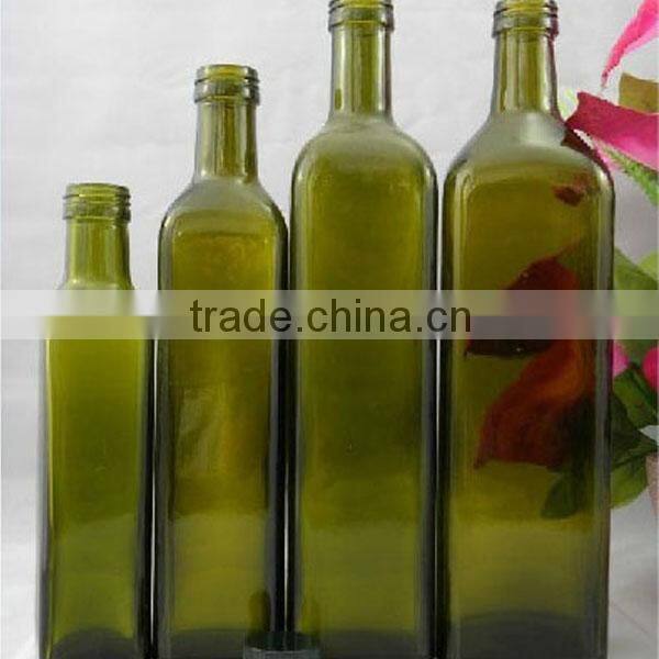 Wholesale 250ml dark green glass olive oil bottle