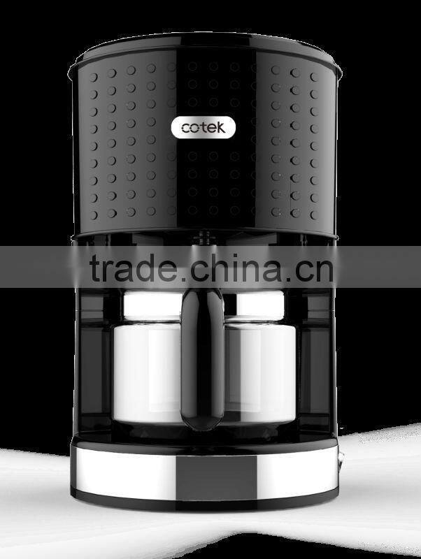 2016 hot new product electrical coffee maker with water filter(1000watts/1.25L/10-12cups)
