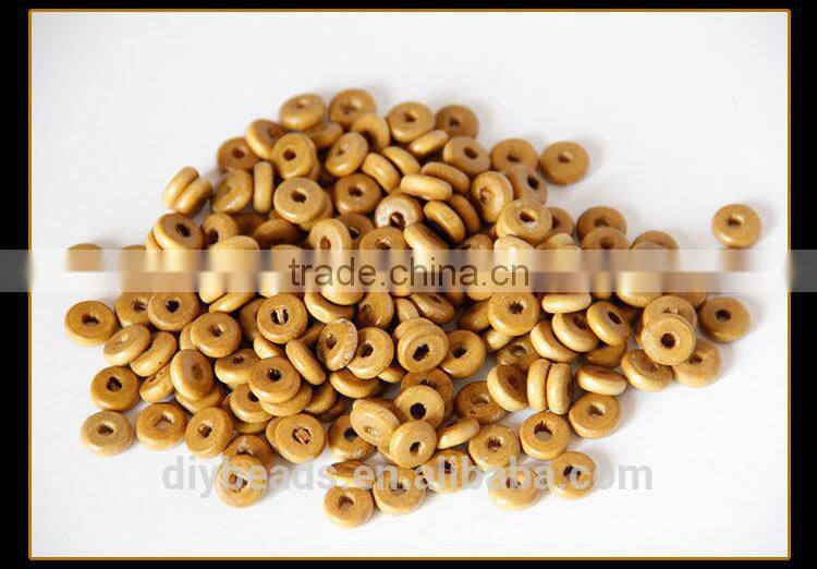 4x10mm four colors wood spacer round beads
