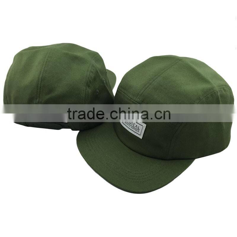 Vintage embroidered badge Flat brim Running Cap with Adjustable Strap Running Sport Hat