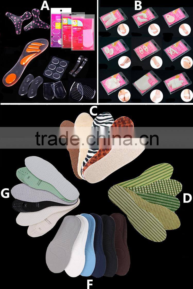Silicone gel cushion pad custom printed insole