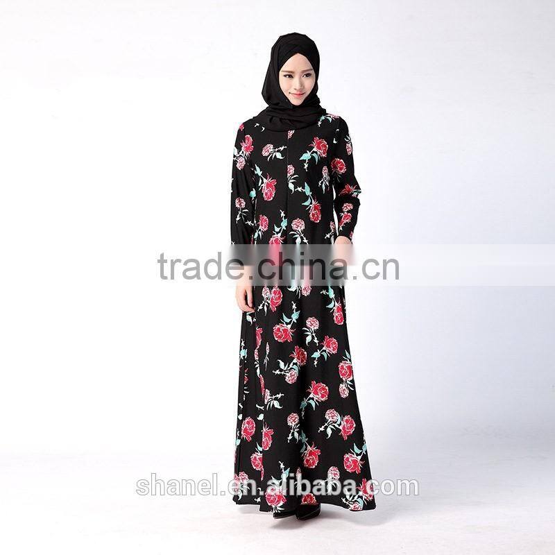 modern floral muslim abaya dubai islamic abaya dress