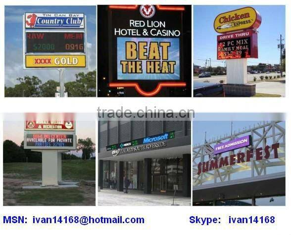 Sinoela p10 dual/single color wirelss control waterproof double side led board, double color led display